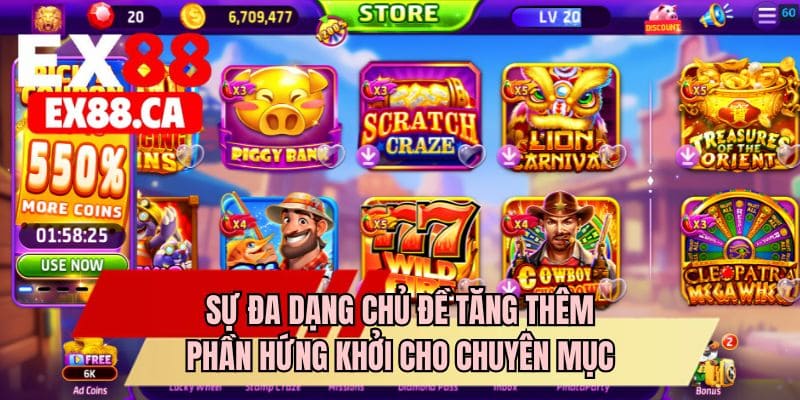 Sự đa dạng chủ đề tăng thêm phần hứng khởi cho chuyên mục